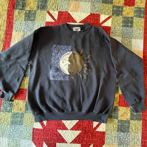 Lot of 2 Women's Sweatshirts - Celestial XL Dark Blue & "Advice From a Tree" M - Picture 2 of 16